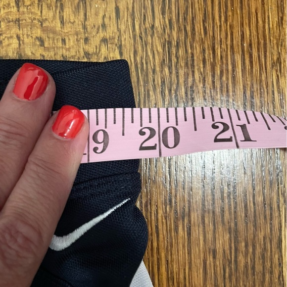 Nike Ladies Track Leisure Workout Pant Size 16-18 Navy White Stripe - Picture 9 of 10